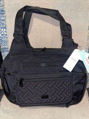 Lug Romper carryall tote / shoulder bag - Black - New With Tags
